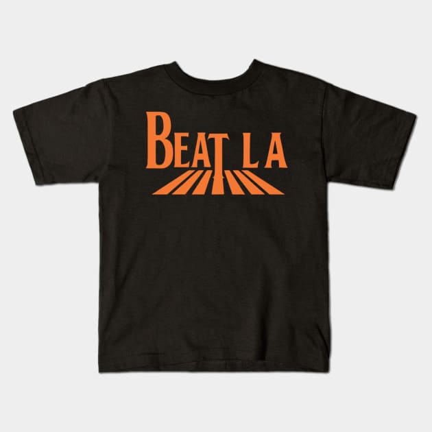 San Francisco Giants Beat LA Front And Back Print - The Beatles John Lennon Kids T-Shirt by ADODARNGH